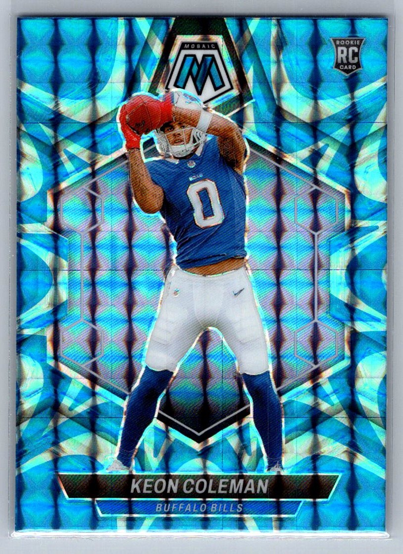 2024 Panini Mosaic #333 Keon Coleman Mosaic Reactive Blue