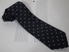 Polo Ralph Lauren Silk Tie Navy Blue Neat Pattern 57 x 3 3/4 Hand Made in Italy