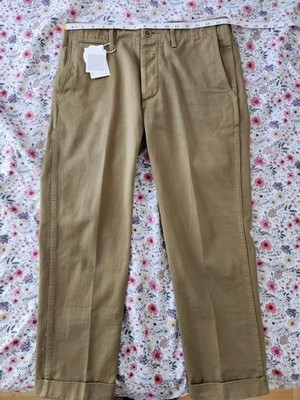 Visvim Men's High Water Olive Pants Size 3