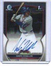 2023 Sabin Ceballos Bowman Chrome 1st Bowman Auto RC #CDA-SC (H1092)