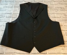 Suit Vest Men Medium Black Silk Lined Wedding Formal