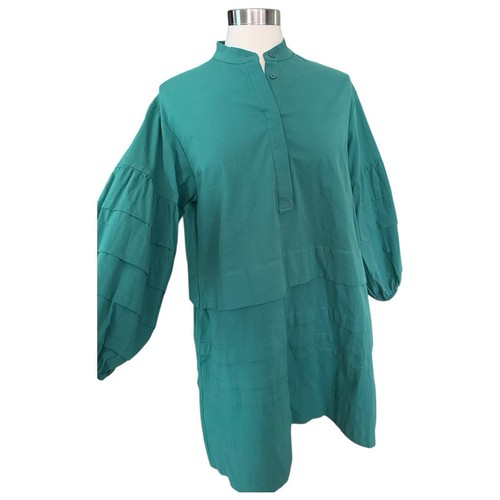 Tuckernuck Pomander Place Dress Womens Medium Palm Green Chelsea Long Sleeve - Picture 13 of 21
