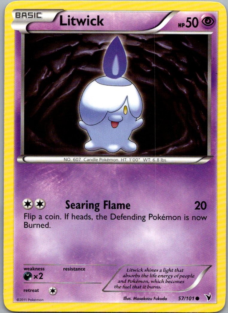 Litwick 57/101 Common Noble Victories Pokemon Lightly Played