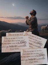 4 Bible Verse Mini Scripture Inspirational Christian Gifts Encouragement Cards.