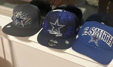 Lot of 3 vintage Dallas Cowboys New Era Snapback Hat Cap NFL Football ink Dye 