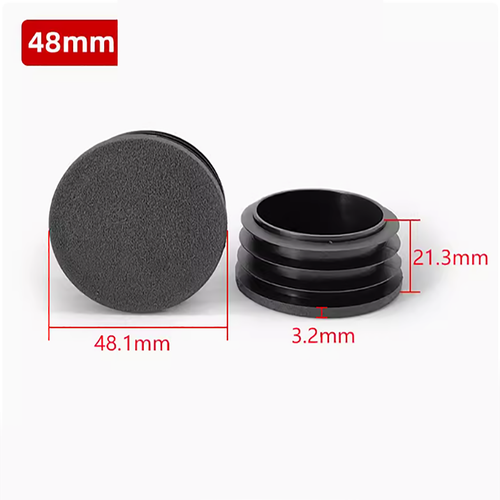 Round Plastic Blanking End Caps Tube Pipe Plug Inserts Bung 10/20/30-140mm Black - Picture 41 of 56
