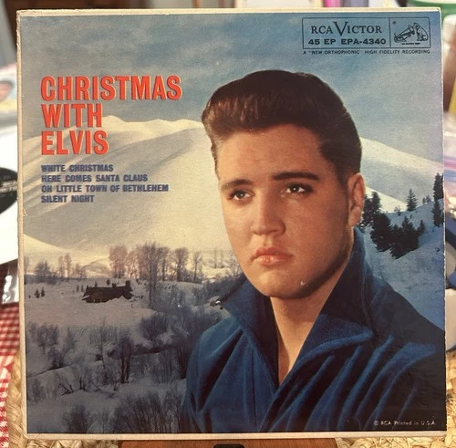 Rare ELVIS PRESLEY EP ‘CHRISTMAS WITH ELVIS’ 45 EPA-4340 DOS VG+/VG+