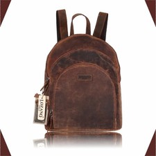 Leder Rucksack Laptop-Tasche Retro Segeltuch Vintage Daypack Lozano