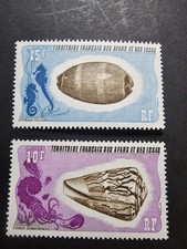 TIMBRE FRANCE COLONIE AFARS ET ISSAS COQUILLAGES N°401/402 NEUF ** LUXE MNH
