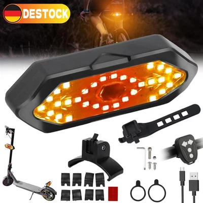 LED Scooter Blinker mit Fernbedienung USB-aufladbar wasserdicht für Ninebot - Bild 1 von 4