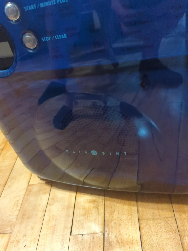 Horno microondas compacto Sharp Carousel media pinta R-120DB azul funciona vintage retro Foto 3 de 4