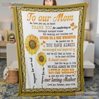 To Our Mom Sunflower Fleece Blanket - Thank You Gift for Mom from Kids