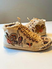 Vintage Boho Style Boots Summer Lace Up Embroidery Female Rare to Find