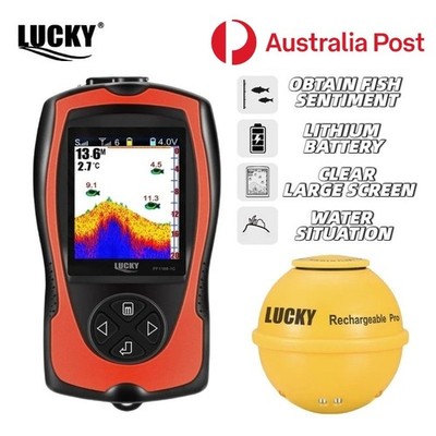 Lucky Sonar Wireless Fish Finder Rechargeable  Sensor Fishing Detector Echo 45M 