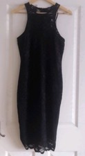 AX Paris Black Lace Sleeveless Party Dress Size 14 Great Hardly Worn Condition