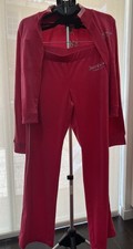 Juicy Couture Velour Tracksuit Pink Set Jacket Pants L Y2K