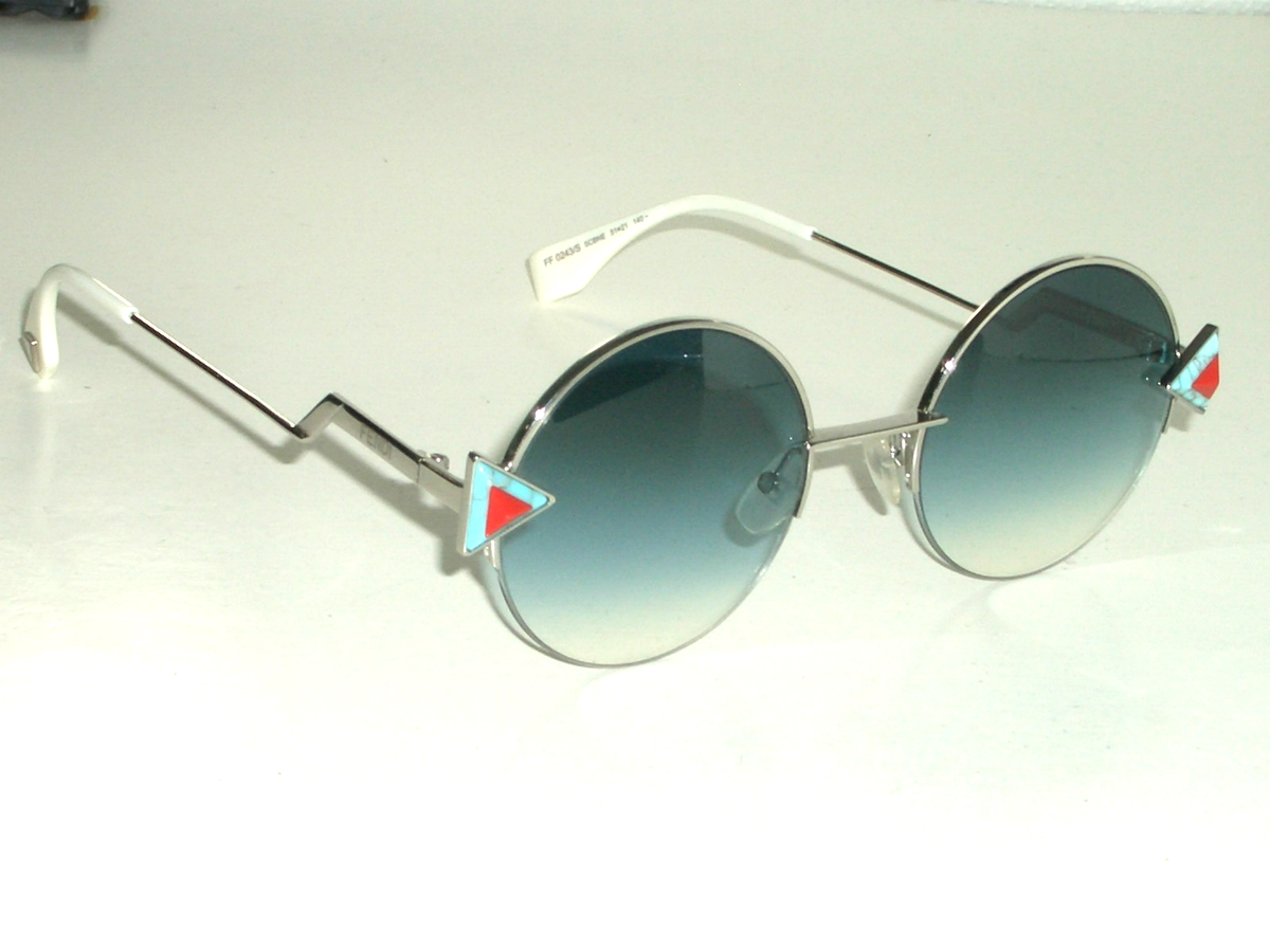 LADIES FENDI FF0243/S 51[]21 140 MULTICOLOR BLUE GRADIENT ROUND