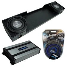 88-98 Chevy Silverado Ext Truck Harmony F124 Dual 12" Rhino Sub Box & HA-A800.1