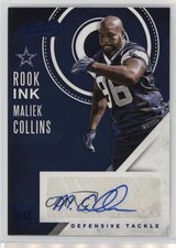 2016 Panini Absolute Rook Ink Blue Maliek Collins #37 Auto 7eo