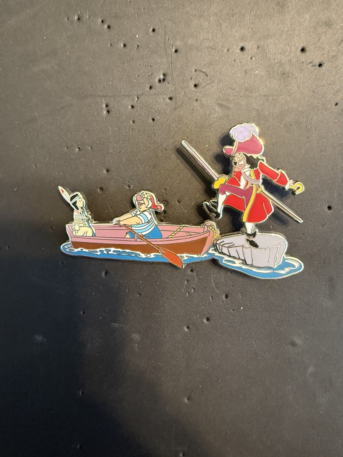Disneyland Paris Back to Neverland Hook with Smee and Tiger Lily pin LE 425 DLP