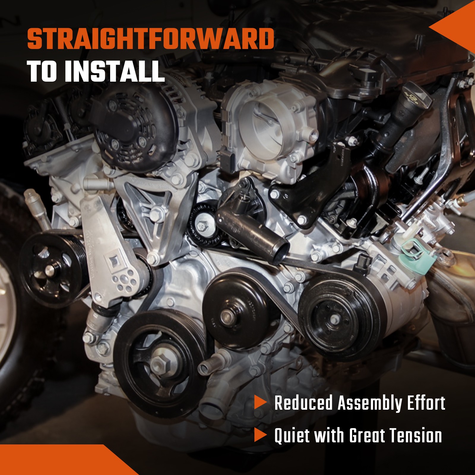 Drive Belt Tensioner w/Pulley for Jeep Wrangler JK 2012-2018 V6 3.6L DOHC Silver thumbnail 6