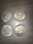 1964 Kennedy Half Dollar 90% Silver Lot of 4 Junk Silver Circulated