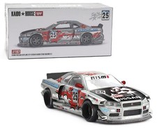 Kaido House X Mini Gt 164 Nissan Skyline Gt-r R34 Star Racing V1 Silver 197