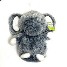 Spark Create Imagine Elephant Gray White Plush Stuffed Toy Rattle Crinkle 10 in