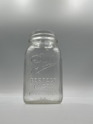 Ball Perfect Mason Clear Glass Collectible Jar, Decorative Storage