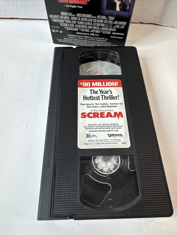 Scream Demo Tape Screener VHS Promo Wes Craven RARE Foto 4 de 4