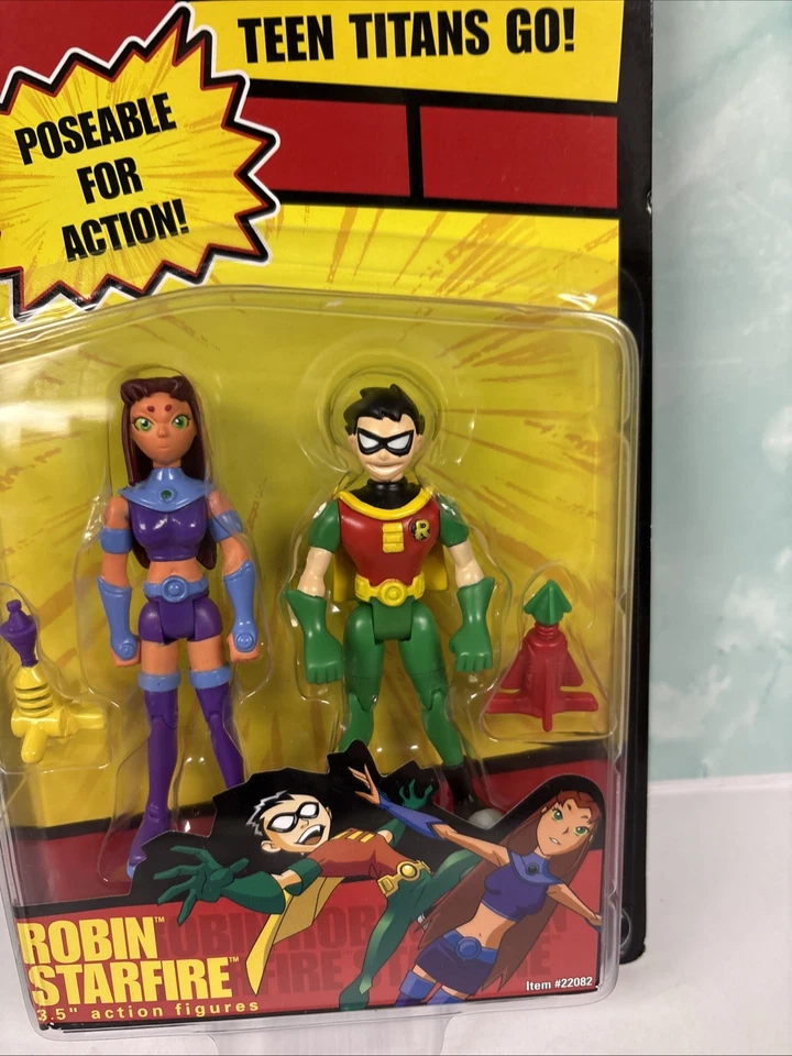 "Figuras Bandai Teen Titans Robin y Starfire 3,5"" como nuevas" Foto 2 de 4