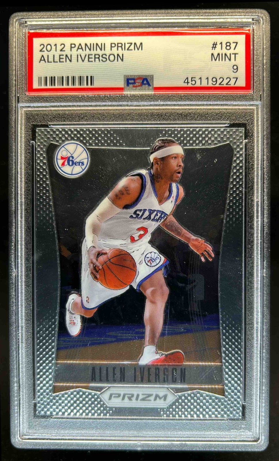 2012-13 Prizm Allen Iverson #187 76ers PSA 9