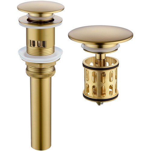 Bathroom Pop Up Drain with Overflow,Vanity Vessel Sink Drain with Detachable ...