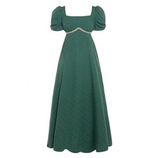 Regency Dresses for Women Elegant Embroidery Empire Waist Dress Medium