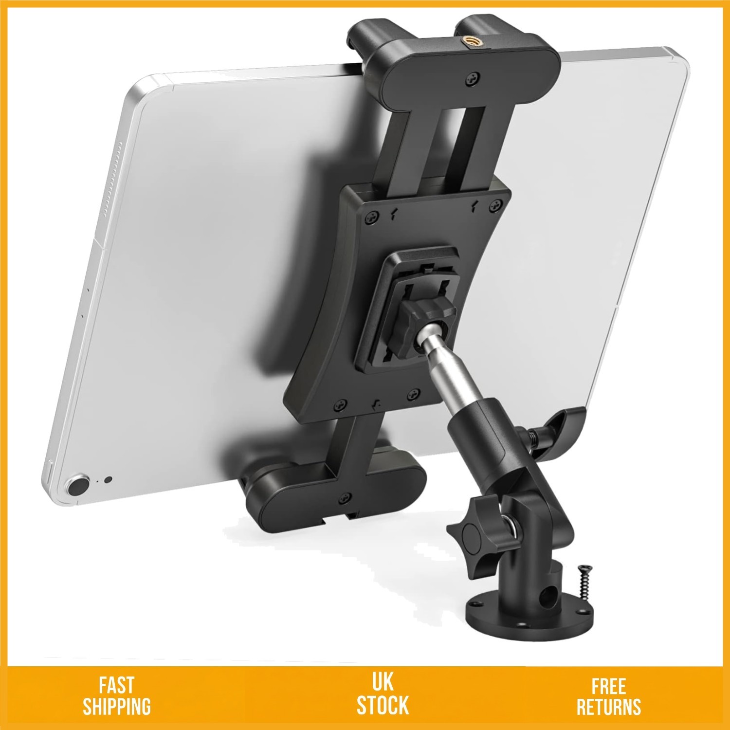 Sturdy Perforated Base Tablet Mount 360 Degree Adjustable Stand 4.7-13.5 Inch
