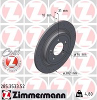 2X Zimmermann Bremsscheibe Sport Z 285.3533.52 FüR Hyundai Tucson TL TLE SUV FE
