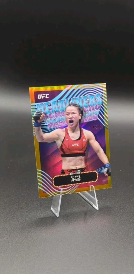 2024 Topps Finest UFC Zhang Weili #HDL-20 Headliners Gold 45 /50 Mint Condition  - Image 4 of 4