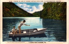 Marion Virginia VA : FISHING SCENE j/30 BA4095