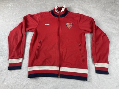 Arsenal Nike Trainingsjacke Größe Small 2012/2013 rot durchgehender Reißverschluss