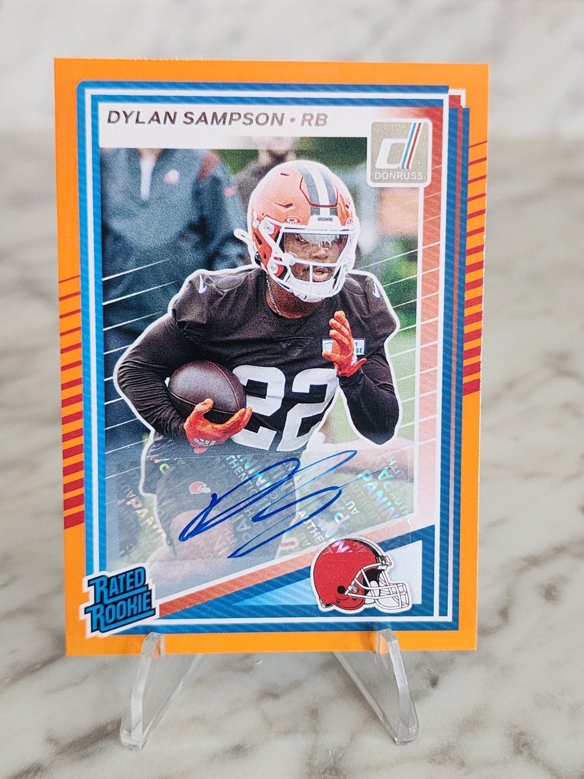 2025 Panini Donruss Dylan Sampson Orange Rookie Auto #389