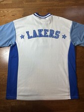 Vintage hardwood classic Majestic LA Lakers NBA Warm Up Jersey Size Large