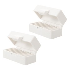 2pcs Button Battery Storage Case Organizer  Multi-Slot Plastic Battery Holder
