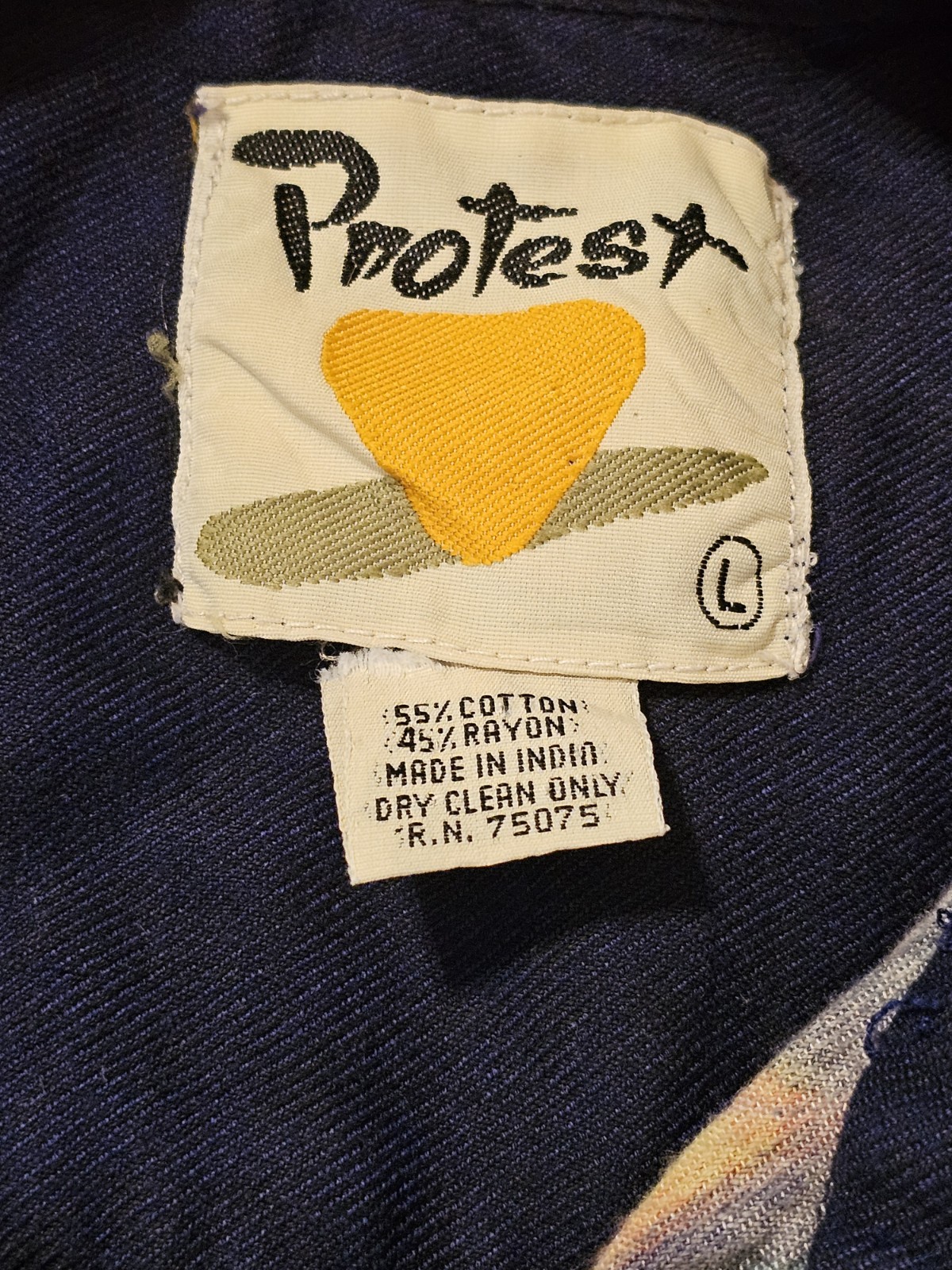 Vintage 90s Protest Patchwork Button-Up Shirt Men… - image 3