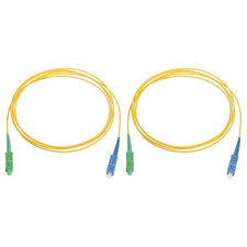 2Pcs 6.6Ft Single-Mode Simplex Fiber Optic Patch Cable LSZH SC/UPC to SC/APC