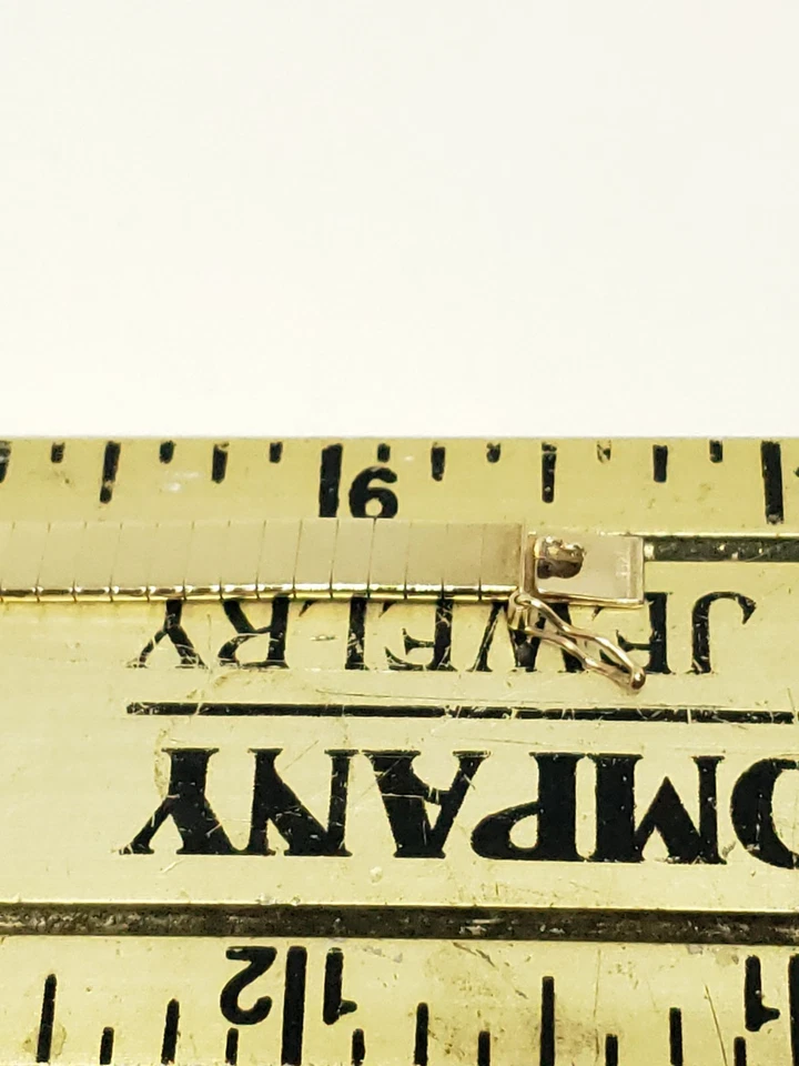 Brazalete Omega de diamantes de 1 quilate de oro amarillo de 14 k 6,5 "  Foto 3 de 4