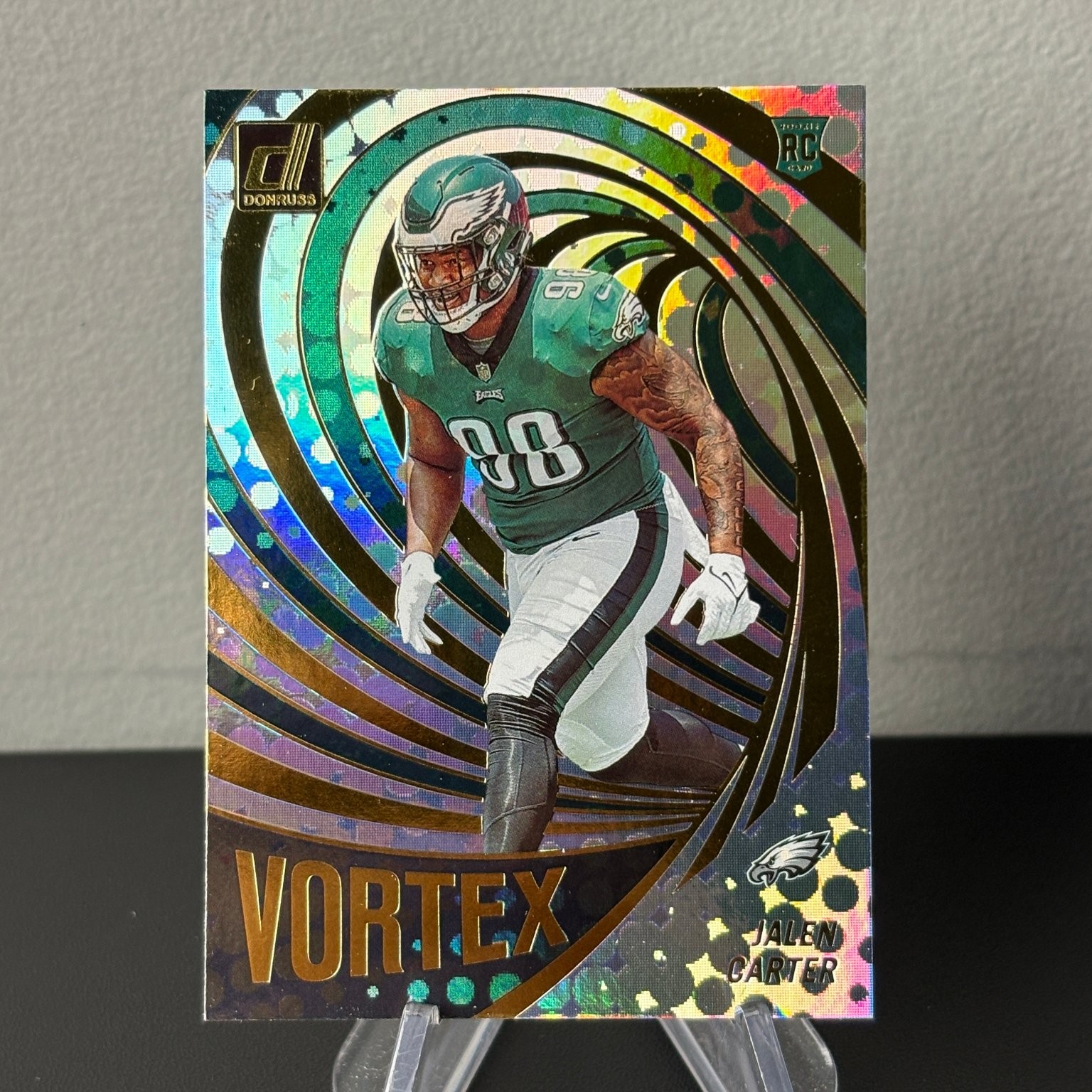 Jalen Carter Philadelphia Eagles 2023 Donruss Vortex RC #VOR-22 Card