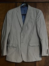 Jos A Banks Gray Two-Button Suit Jacket with Notch Lapel Slim Fit