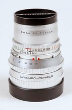 HASSELBLAD CHROME C ZEISS 150MM F/4 SONNAR WITH CAPS HASSELBLAD FILTER