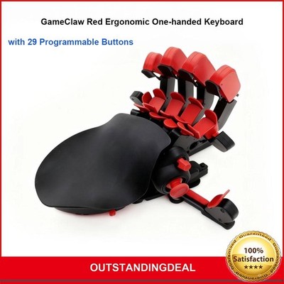 GameClaw Red Ergonomic One-handed Keyboard with 29 Programmable Buttons ot25