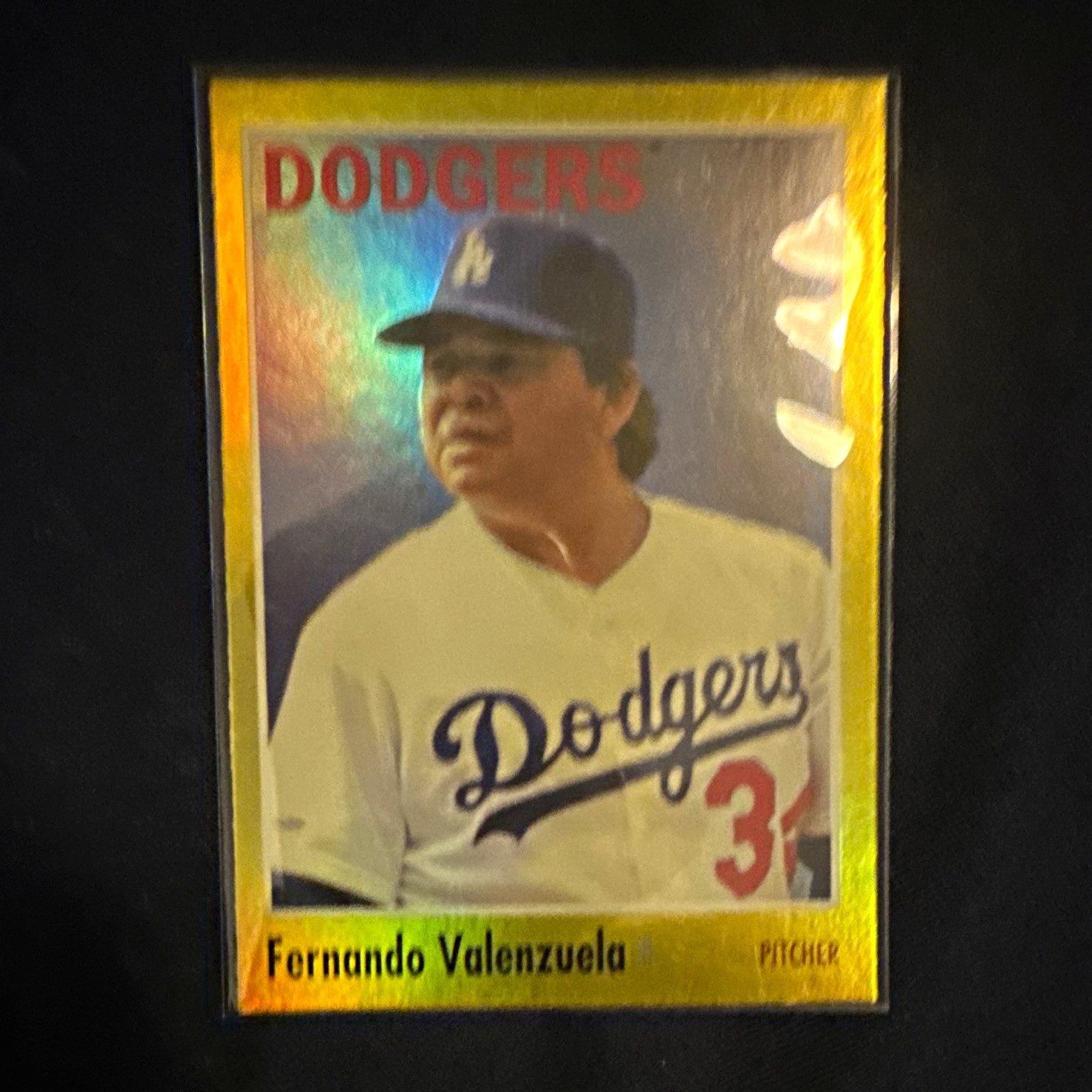 Topps Fernando Valenzuela Los Angeles Dodgers #35 Gold Parallel MLB Card